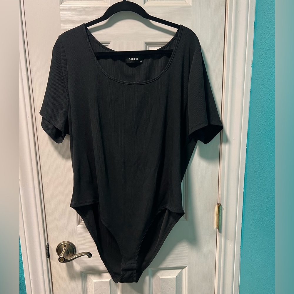 Cider Black Bodysuit Top